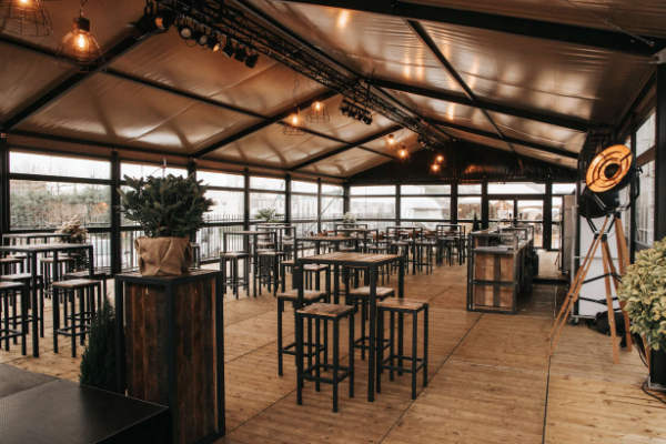 Peppertak luxe aluhal voor evenement